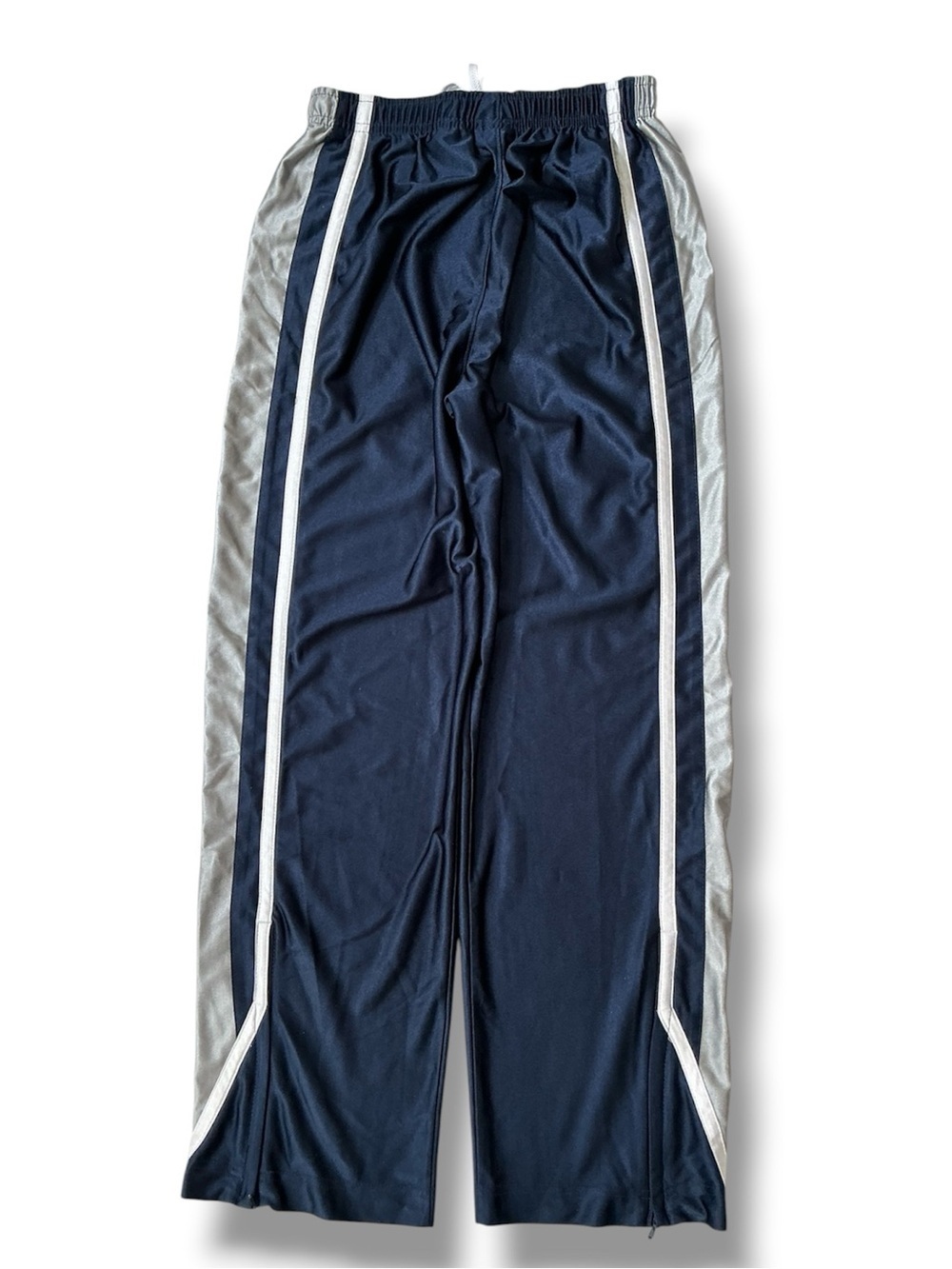 Nike Track Pants Drawstring Elasticized Waist Zip Leg Hem Navy Blue Youth Large
